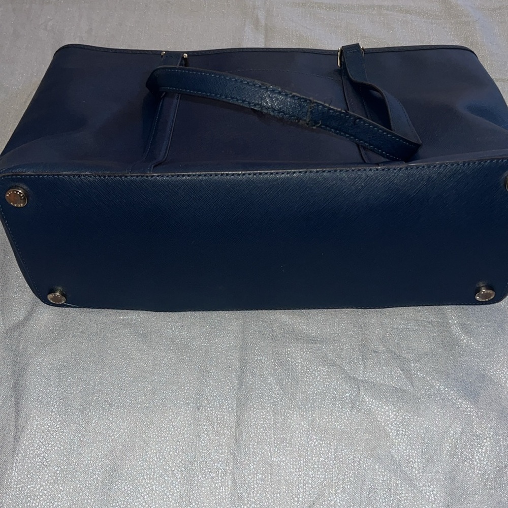Michael Michael Kors Blue Laptop Saffiano Leather Tote GUC - Picture 3 of 10